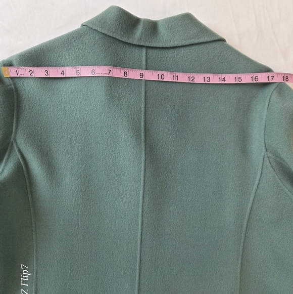 Talbots Petites 100% Wool Coat - Sage Green - Size 16P - Vintage - Picture 6 of 12